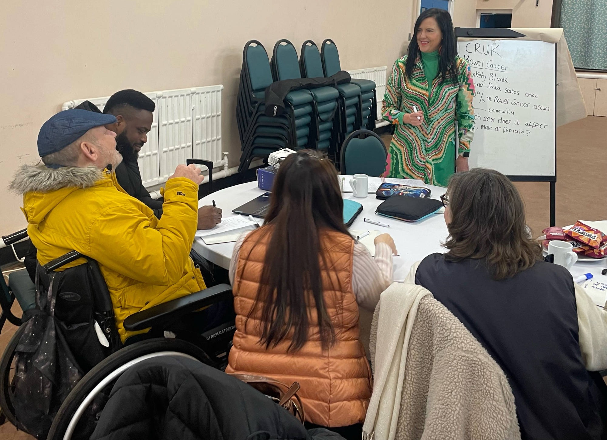 Kitty Short delivering an awareness workshop with people from her VCSE group