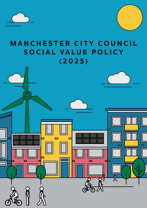 A screenshot of Manchester City Council's social value policy